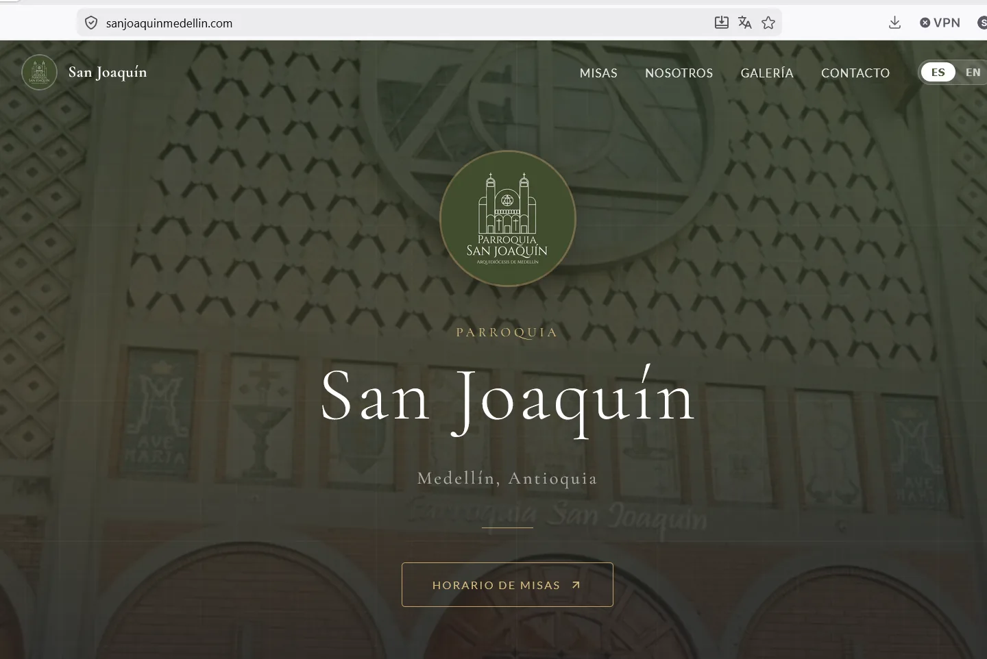 Captura del sitio San Joaquín